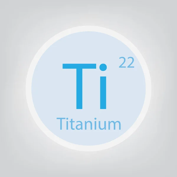 钛钛化学元素图标-矢量图解 — 图库矢量图片