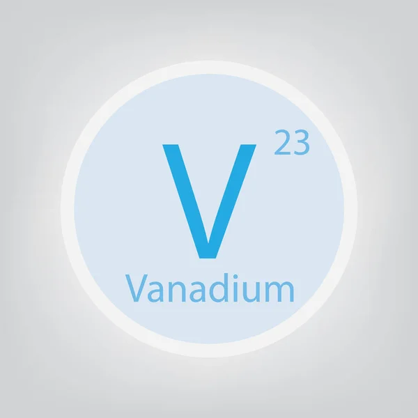 Vanadin V grundämne ikon-vektor illustration — Stock vektor