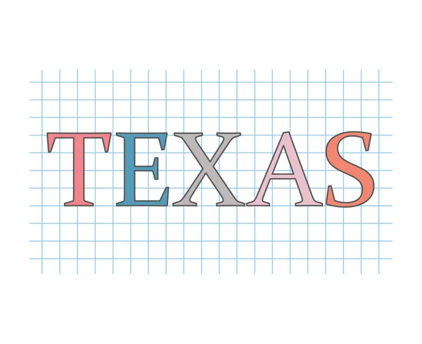 Texas concept- illustrazione vettoriale — Vettoriale Stock