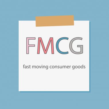 FMCG hızlı hareket tüketici defter kağıt-vektör çizim içinde yazılı ürünler
