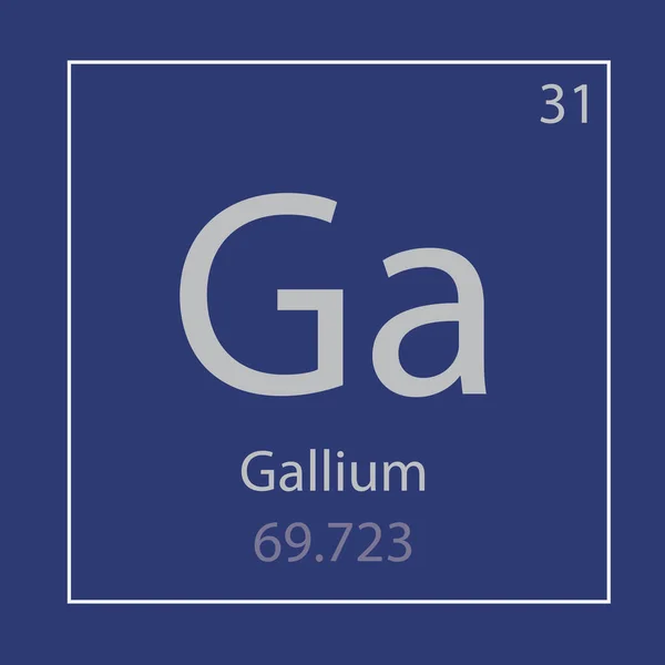 Gallium Ga scheikundig element pictogram-vector illustratie — Stockvector