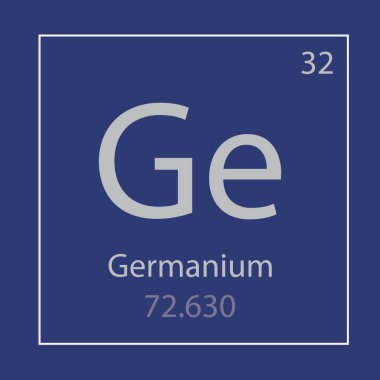 Germanyum Ge kimyasal element simgesi-vektör çizim