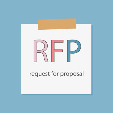 Teklif bir defter kağıt-vektör çizim yazılı için istek RFP