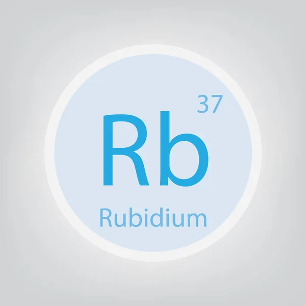 铷 Rb 化学元素图标-矢量图解 — 图库矢量图片
