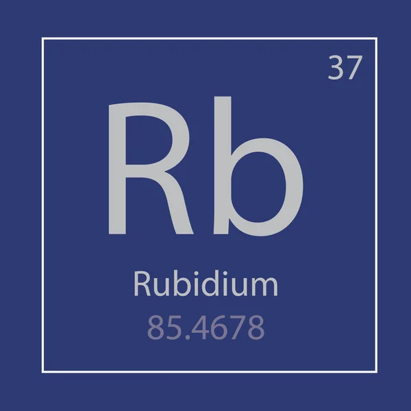 铷 Rb 化学元素图标-矢量图解 — 图库矢量图片