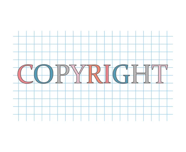 Concetto Copyright Illustrazione Vettoriale — Vettoriale Stock