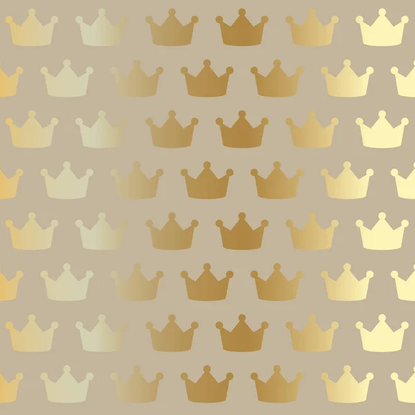 黄金の王冠のパターン-ベクトル図 — ストックベクタ