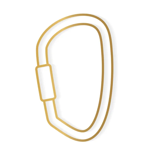金色のクライミングキャビネアのアイコン-ベクトルイラスト — ストックベクタ