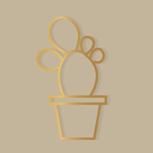 Cactus doré icon- illustration vectorielle — Image vectorielle