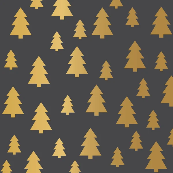 Goldener Weihnachtsbaum Hintergrund - Vektorillustration — Stockvektor