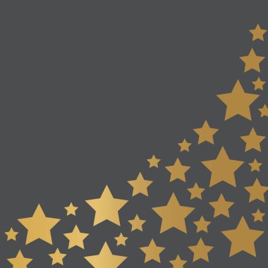 Altın yıldızların arkaplan vektör çizimi