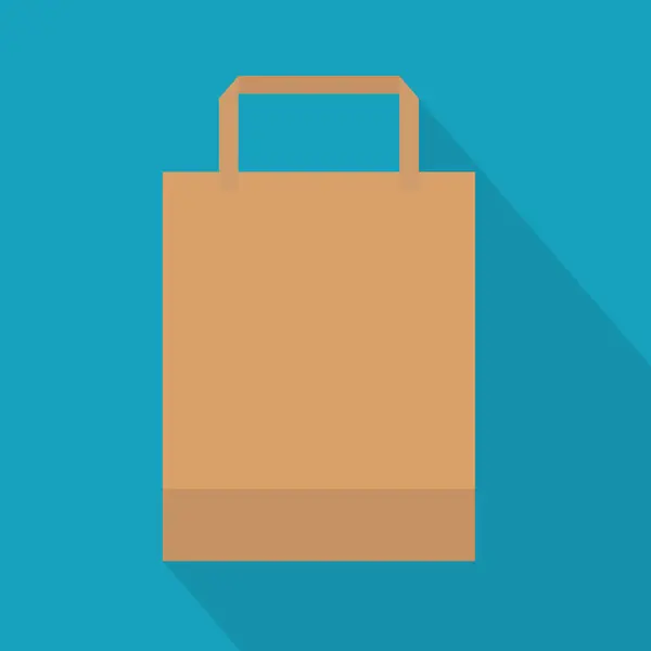 Carta shopping bag icon- vettoriale illustrazione — Vettoriale Stock