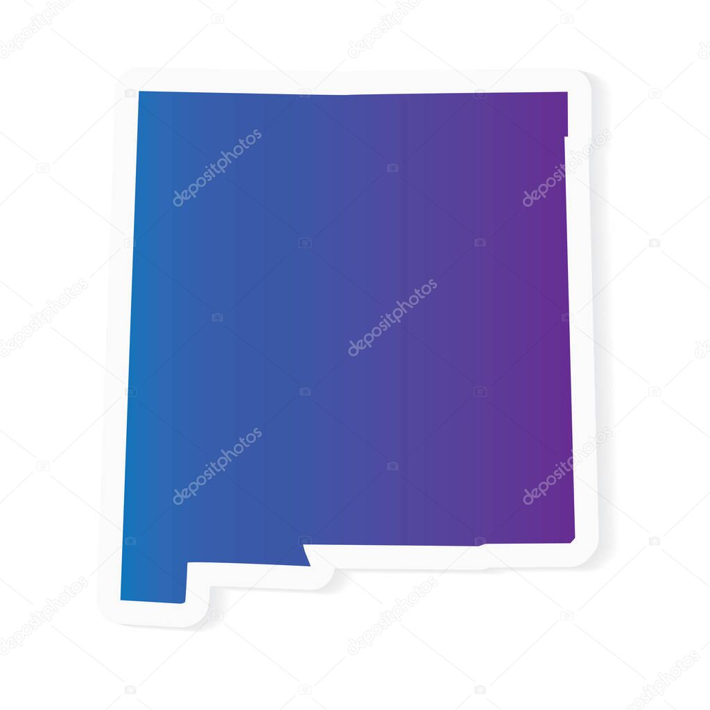 gradient New Mexico map - vector illustration