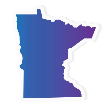 gradyan Minnesota harita- vektör çizimi