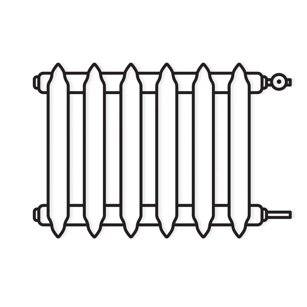 Verwarming radiator icon- vector illustratie — Stockvector