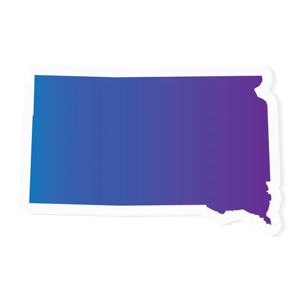 Gradiënt Zuid Dakota kaart - vector illustratie — Stockvector