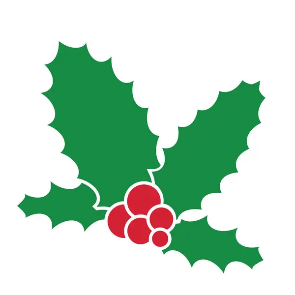 Noël holly berry icon- illustration vectorielle — Image vectorielle