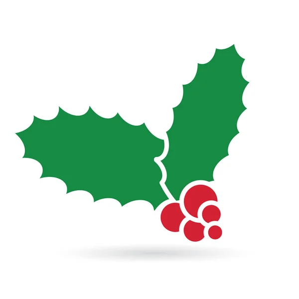 Natal holly berry icon- ilustração vetor — Vetor de Stock