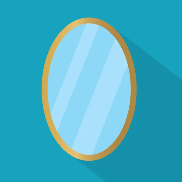 Ovale specchio icono- vettoriale illustrazione — Vettoriale Stock