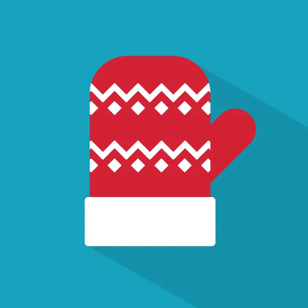 Warme Winterhandschuhe Icon-Vektor-Illustration — Stockvektor
