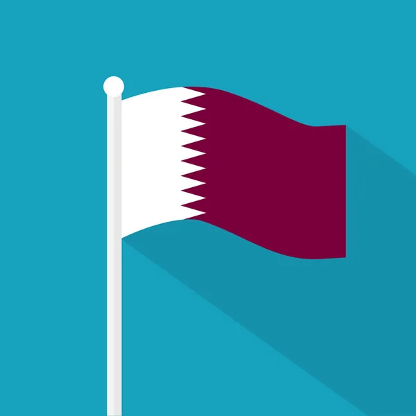 Qatar lippu kuvake-vektori kuva — vektorikuva