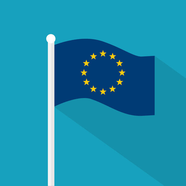European Union flag icon- vector illustration