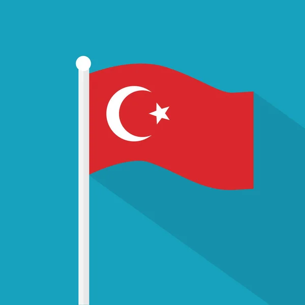 Turquia bandeira icon- ilustração vetorial —  Vetores de Stock