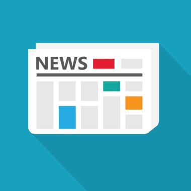 gazete simgesi - vektör illüstrasyonu