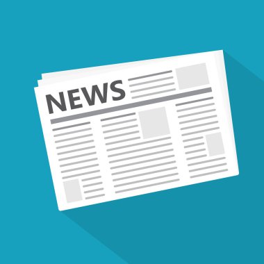 gazete simgesi - vektör illüstrasyonu