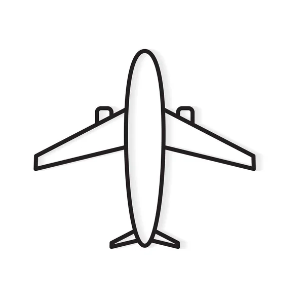 Avión negro icon- vector ilustración — Archivo Imágenes Vectoriales