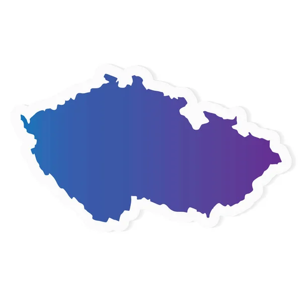 Gradyan Çek Cumhuriyeti harita- vektör illüstrasyonu — Stok Vektör