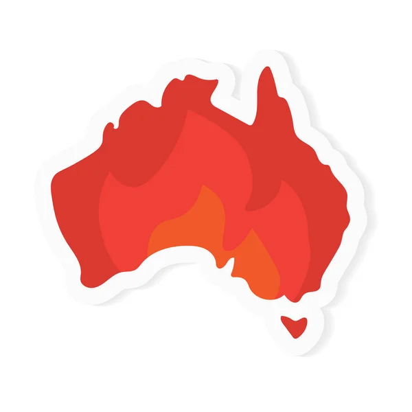 Concept of burning Australia- vector illustration — Stock Vector