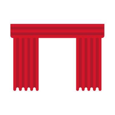 kırmızı sahne perdesi - vektör illüstrasyonu