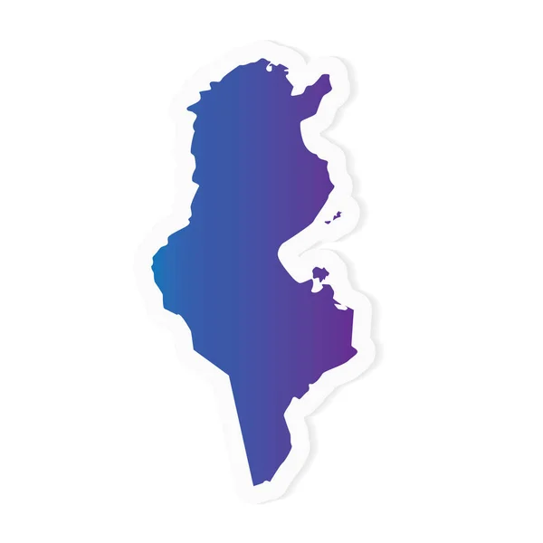 Gradient tunisia map- Vektorillustration — Stockvektor