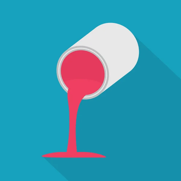 Spilling pink paint icon- vector illustration — 스톡 벡터