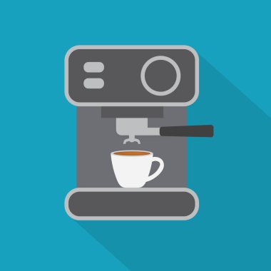 kahve makinesi simge-vektör illüstrasyonu