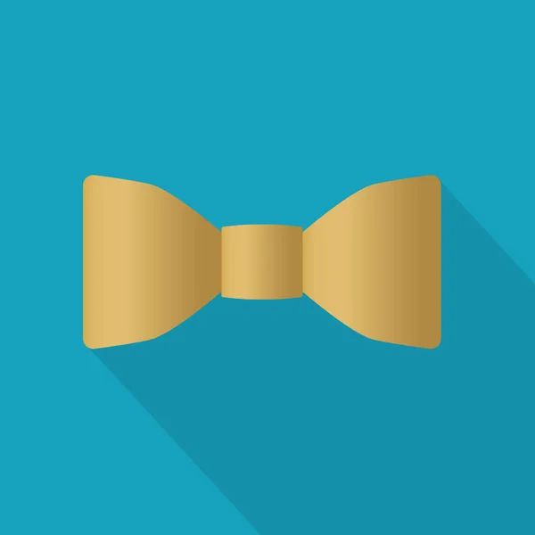 Golden bow tie icon- vector illustration — Stock vektor