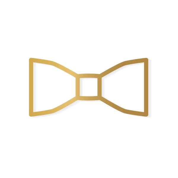 Golden bow tie icon- vector illustration — 스톡 벡터