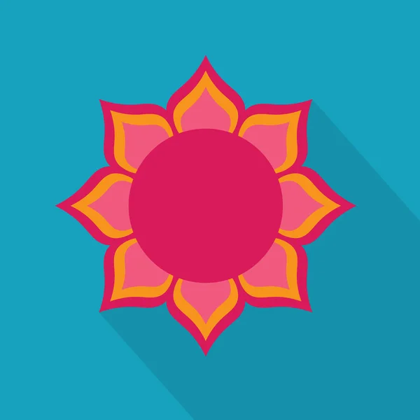 Fleur de diwali rose icon- illustration vectorielle — Image vectorielle