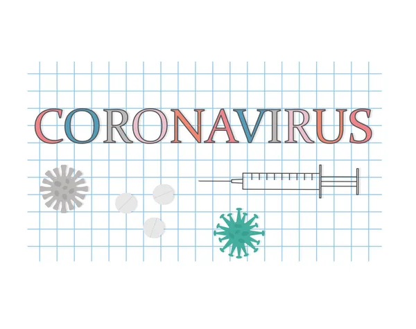 Coronavirus έννοια- διανυσματική απεικόνιση — Διανυσματικό Αρχείο