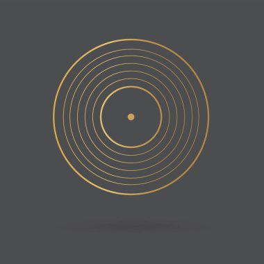 Altın vinil simge-vektör çizimi