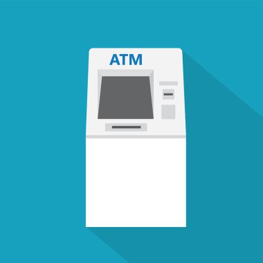 ATM makine simge-vektör illüstrasyonu