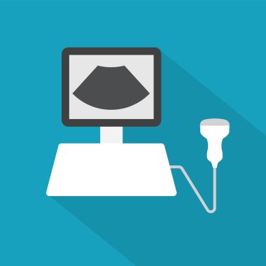 ultrason tanısı simge-vektör çizimi