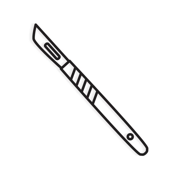 Chirurgie médicale scalpel icon- vecteur illustration — Image vectorielle