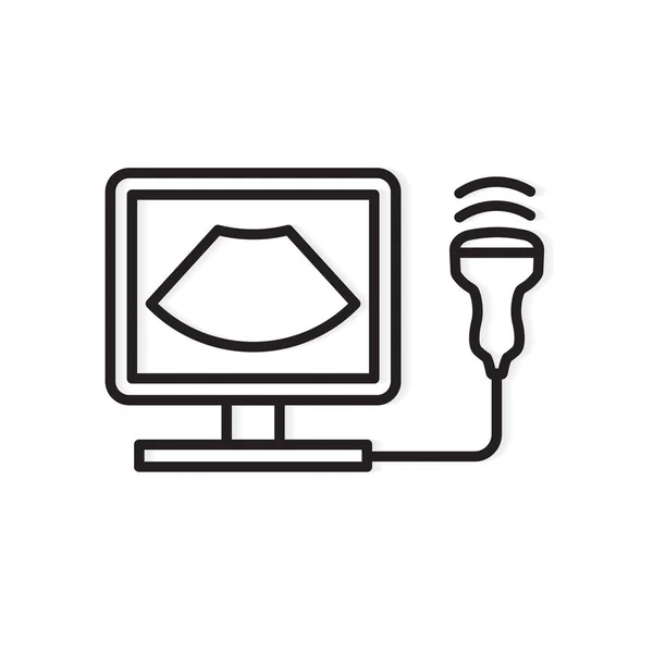 Ultrasound diagnosis icon- vector illustration — 스톡 벡터