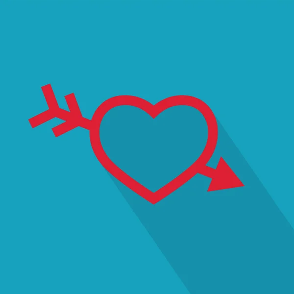 Heart with arrow icon- vector illustration — Stock Vector