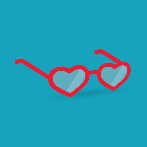 Heart shaped eyeglasses icon- vector illustration — Stock Vector