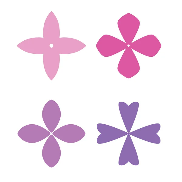 Rose, violet lilas fleur icon- illustration vectorielle — Image vectorielle