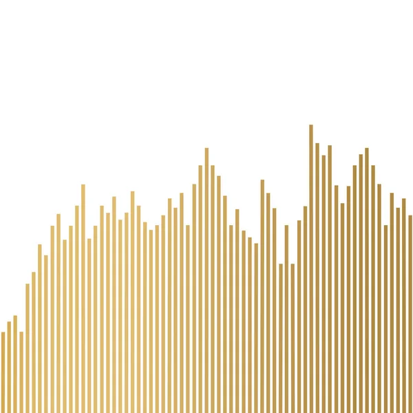 Altın diyagram, grafik simgesi-vektör çizimi — Stok Vektör