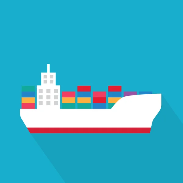 Ship cargo cointaner icon- vector illustration — Stock Vector